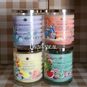 4X Bath & Body Works Single Wick Candle Bundle